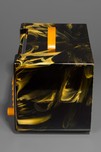 Intensely Swirled General Electric L-574 Catalin Radio in Dark Green + Yellow